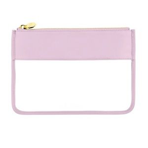 NWT STONEY CLOVER LANE Classic Clear Flat Pouch Lilac Purple
